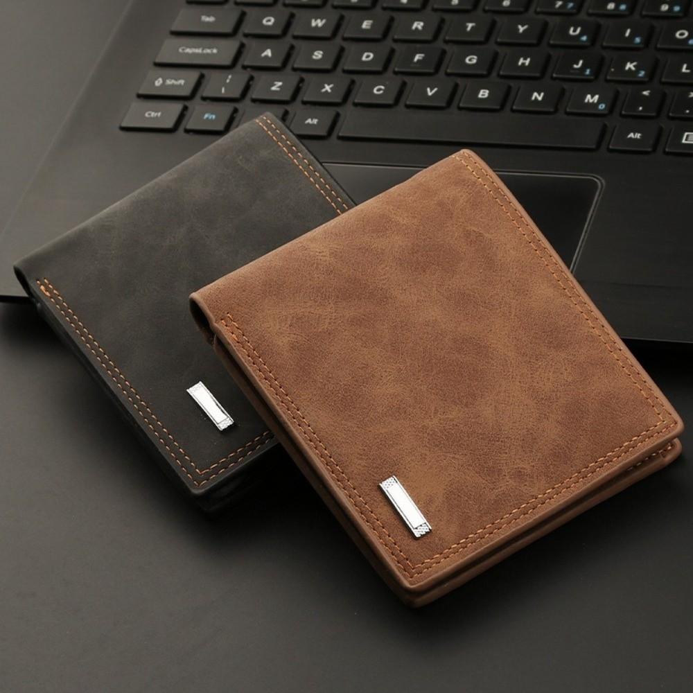 PU Leather Short Card Bag Multi-functional Credit Card Holder Portable Business Wallet  Daily Use