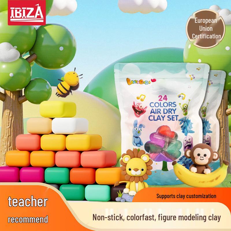 Super Light DIY Colored Clay - 12 or 24 Colors
