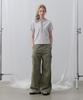 Toabe Contrast Ribbed Half-Open Tee (Soft Gray)
