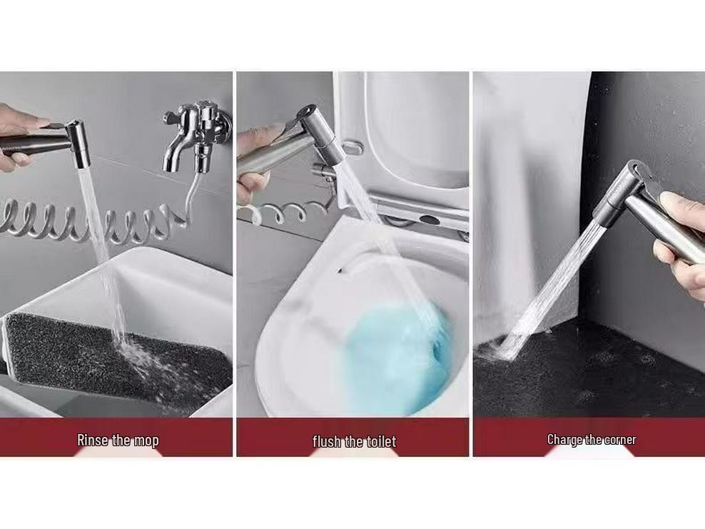 Pistol de pulverizare bideu de baie de înaltă presiune și duză de spălare