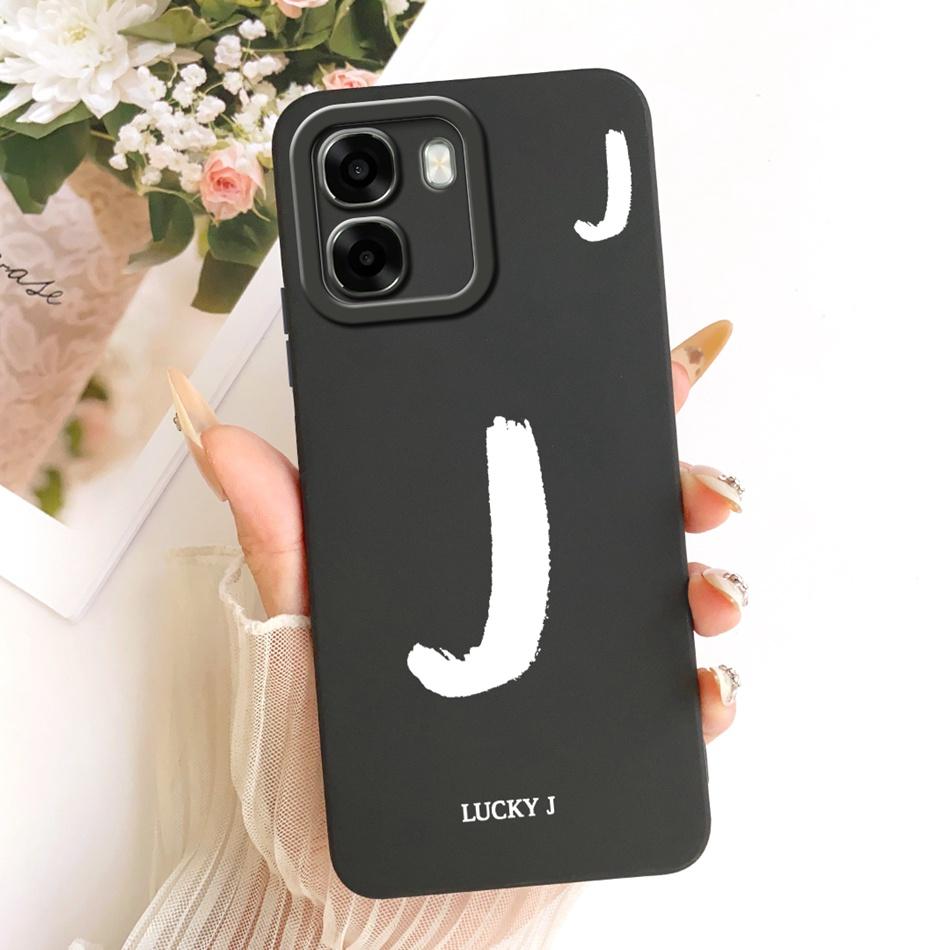 For OPPO A6X A6 A6T Pro 4G 5G 2026 Lucky Initial Letter Phone Case For Oppo A6 A6x A6t Soft Silicone Shockproof Cases Bumpers