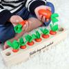 Montessori Shape Matching Wooden Toys Carrots and Vegetables Memory Game Fine Motor Training Preschool Children Educational Toys