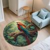 Parrot Pattern Round rug,Carpet Rug for Living Room Bedroom Sofa Playroom Decor,Non-slip Floor Mat,Holiday Gifts and Birthday Gifts
