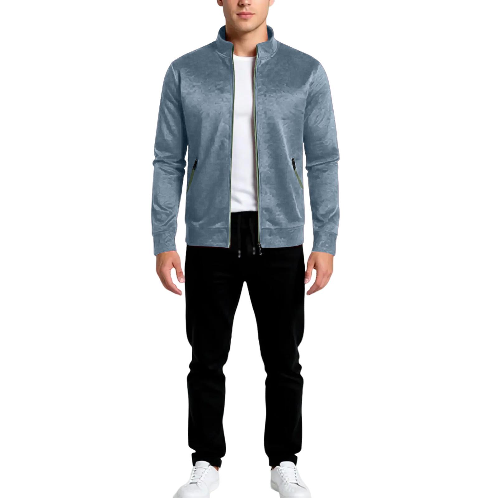 

Спортивный костюм на молнии однотонный, и повседневный для мужчин L