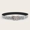 Elegant Y2k Lace Butterfly Belt Bohemian Leather Floral Waist Belt Ultra Thin Lace Waistband Women Dress