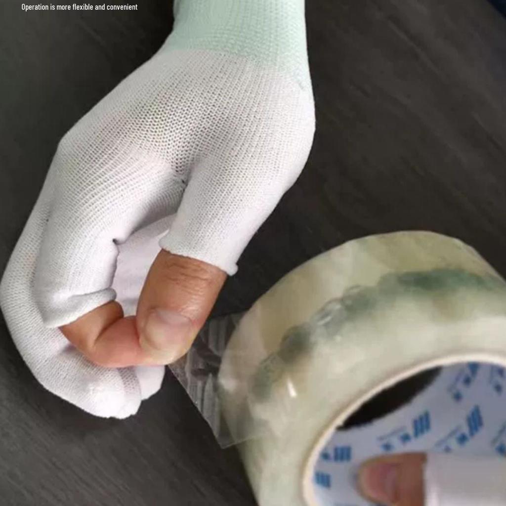 Touchscreen-kompatible, verschleißfeste Nylonhandschuhe zum Sortieren und Kommissionieren – Unisex, Zwei-Finger-Design, Warm und Strapazierfähig