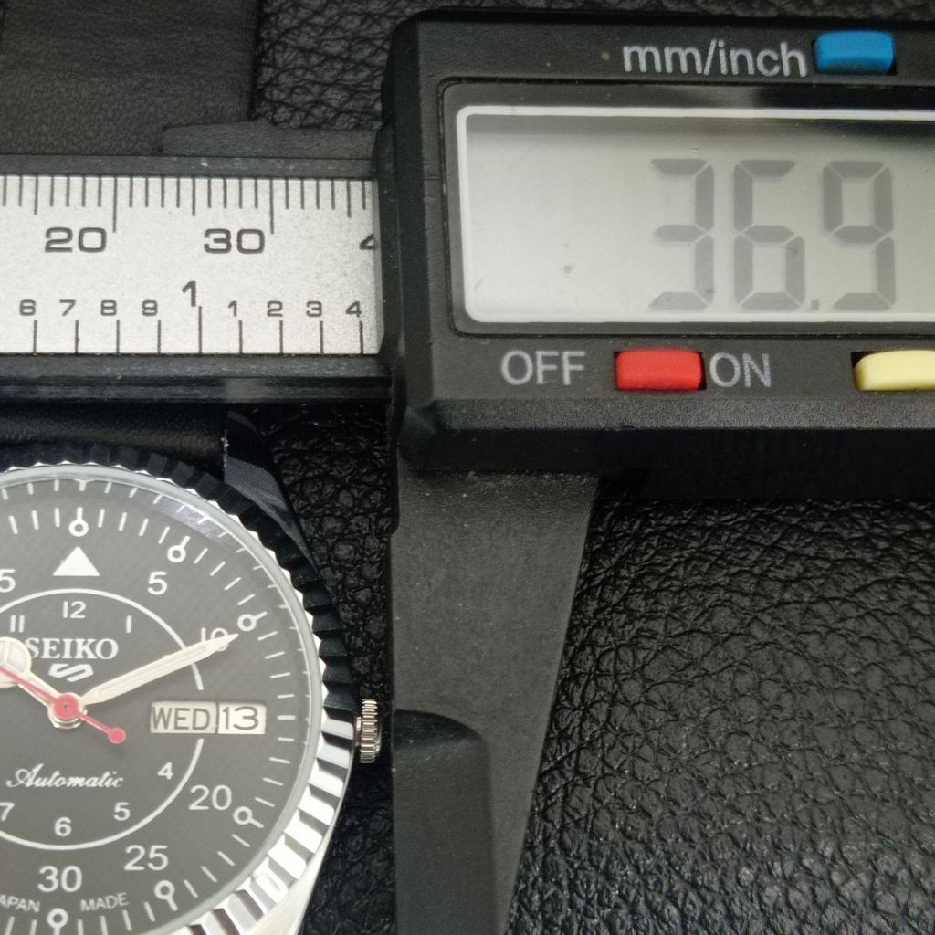 JAPAN VINTAGE REFURBISHED SEIKO 5 AUTOMATIC 6309A MENS BLACK WATCH A442977-1