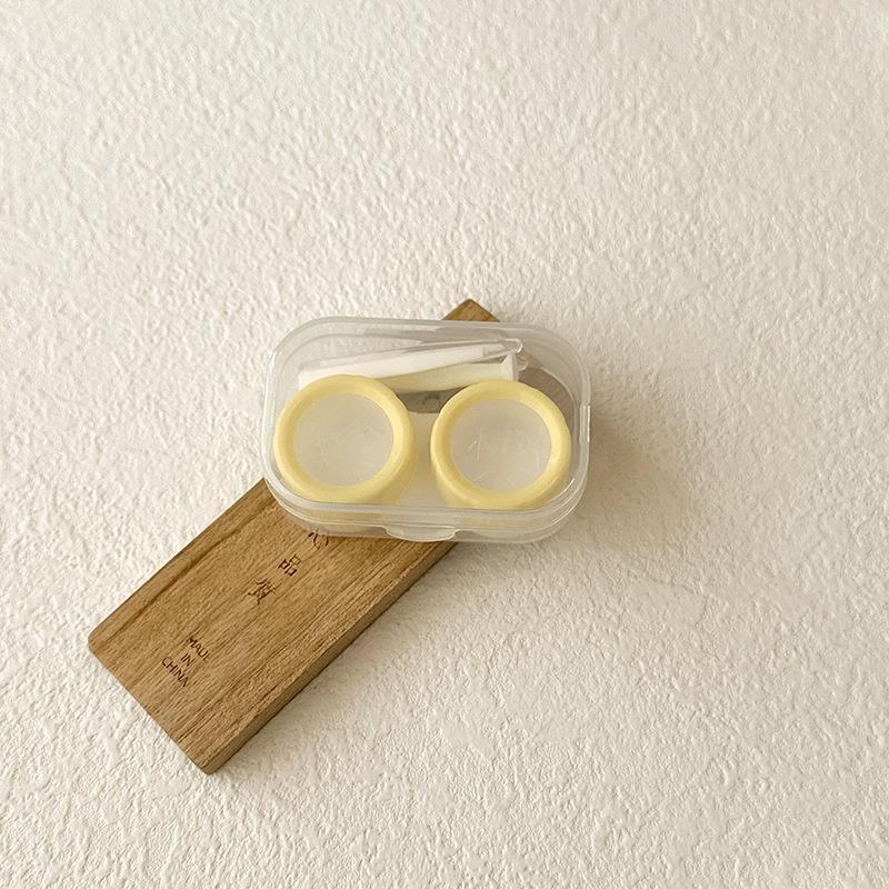 Contact Lens Holder with Tweezers Compact Transparent Plastic Case for Safe Hygienic Storage Anywhere
