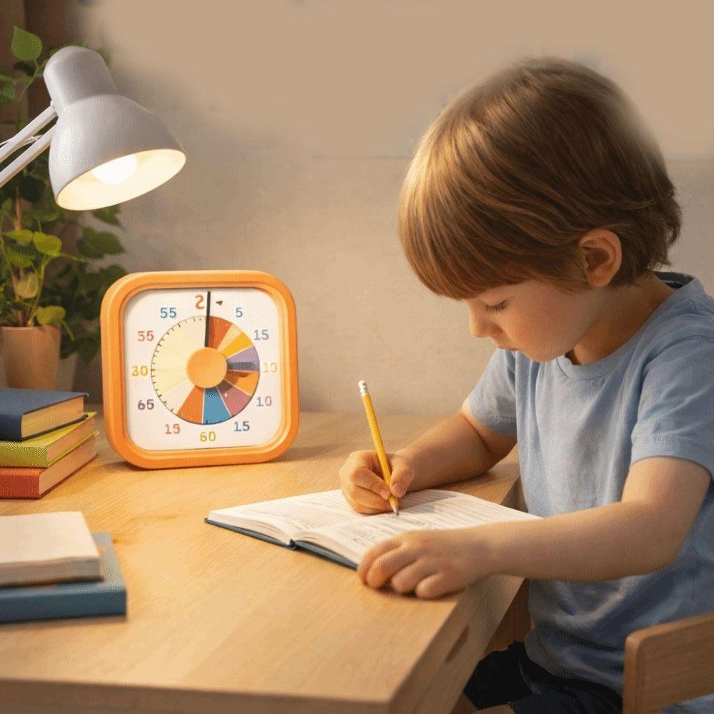 Square Visual Timer 60 Minutes Kitchen Cooking Timer Multifunctional Countdown Timer Reading Room