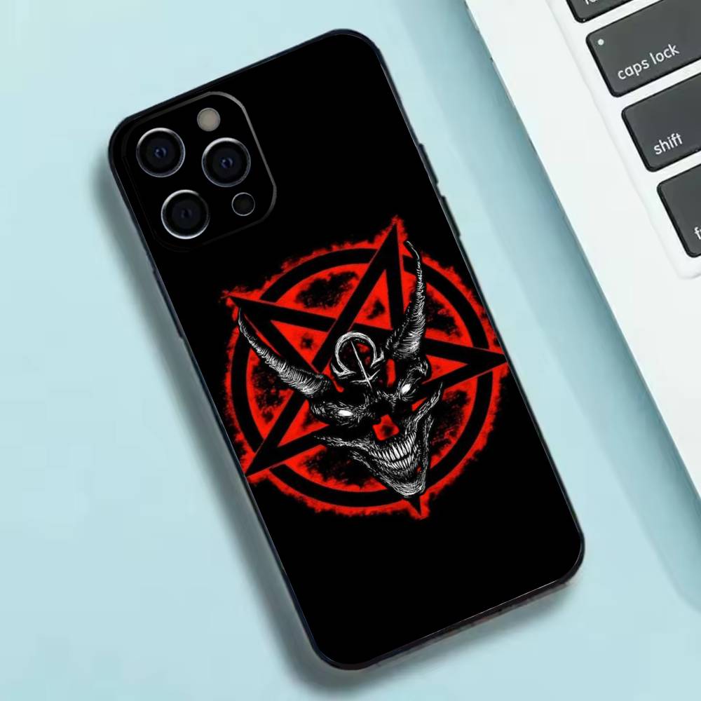 Gothic Satanic Pentagram Phone Case Silicone Soft For IPhone 17 16 15 14 13 12 11 X XR Plus Pro Max Plus