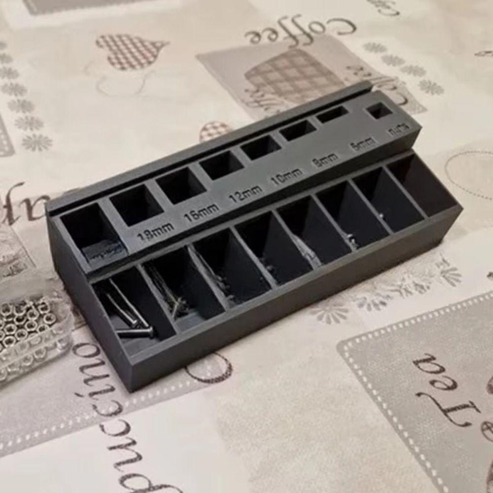 3D Printed M3 Bolt Sorter Multiple Compartment PLA Screw Length Sorter Lightweight Space-Saving Screw Sorting Tray Tool Storage