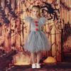 2025 Clown Suit Children's Mesh Princess Dress TUTU Girls Dress Christmas Halloween Show Costume