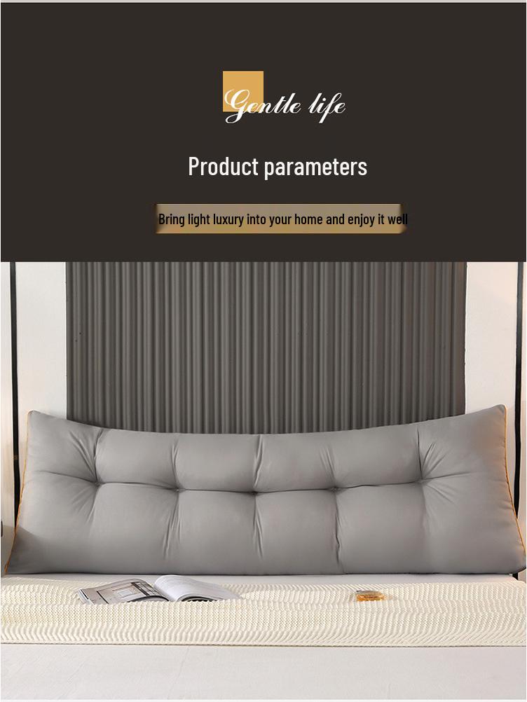 Soft Tatami Bedside Pillow: Long Backrest & Waist Support Cushion for Bedroom