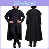 Costume Cosplay di Harry Potter Severus Piton con Mantello Ricamato per Comic Con e Halloween
