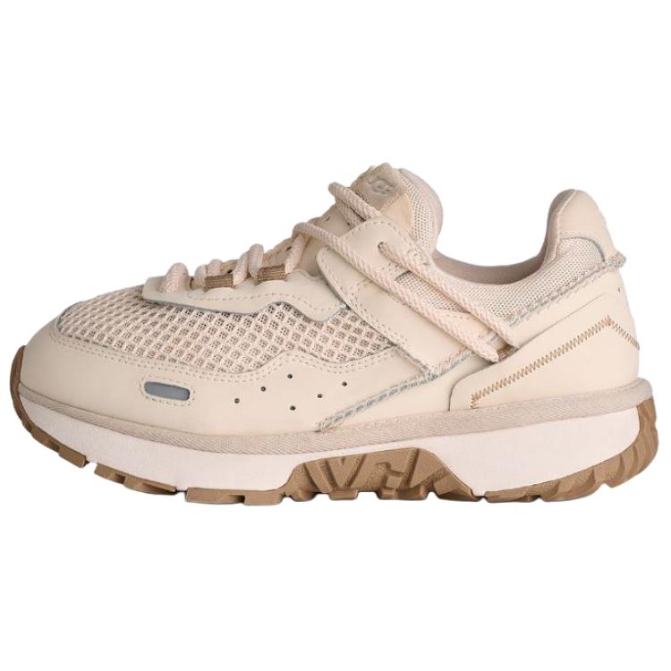 UGG Retrofi Cow Split Leather Versatile Lace-Up Low-Top Casual Shoes Women sneakers White 1175118-JSM 40