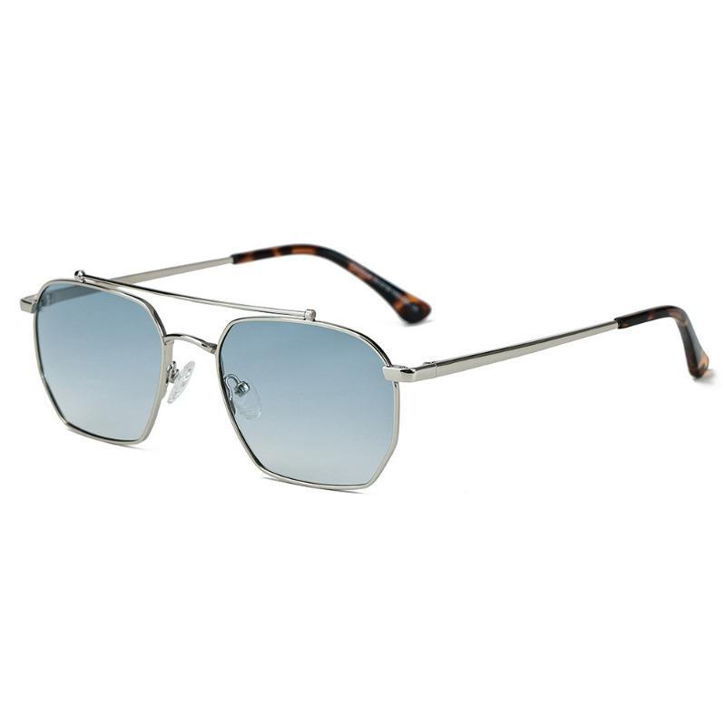 Trendy Sunglasses, Women s Metal Gradient Square Frame Sunglasses, High-definition Double Beam Driving Travel, Sunscreen Glasses