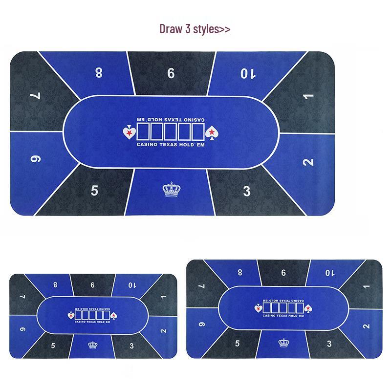 Texas Hold'em Poker & Blackjack Gummi-Tischmatte - Große Größe