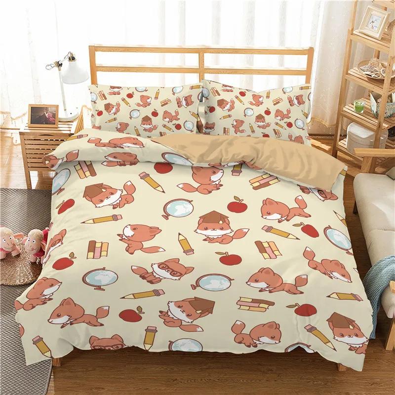 Comforter Ropa De Cama Dinosaurs Kids Bedclothes Super Soft Comfortable Jurassic Bedding Set S Boy Bed Set 2/3Pcs