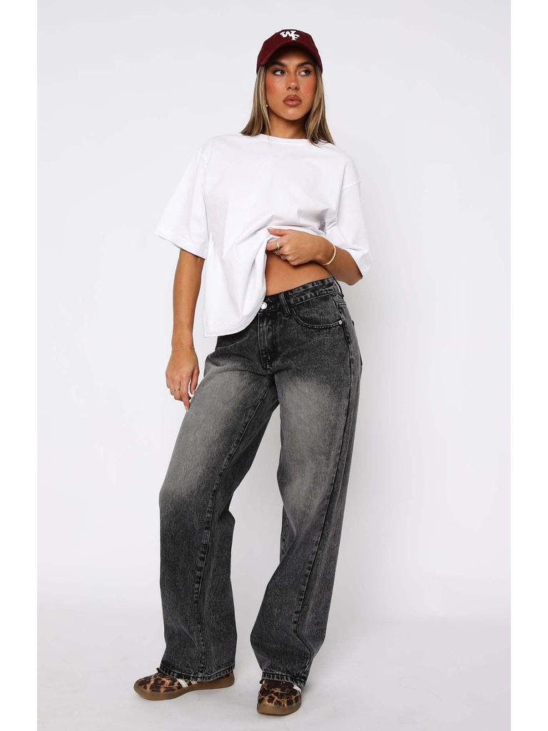 Russian Fashion: Women's High Waist Extra Long Wide Leg Jeans 2025