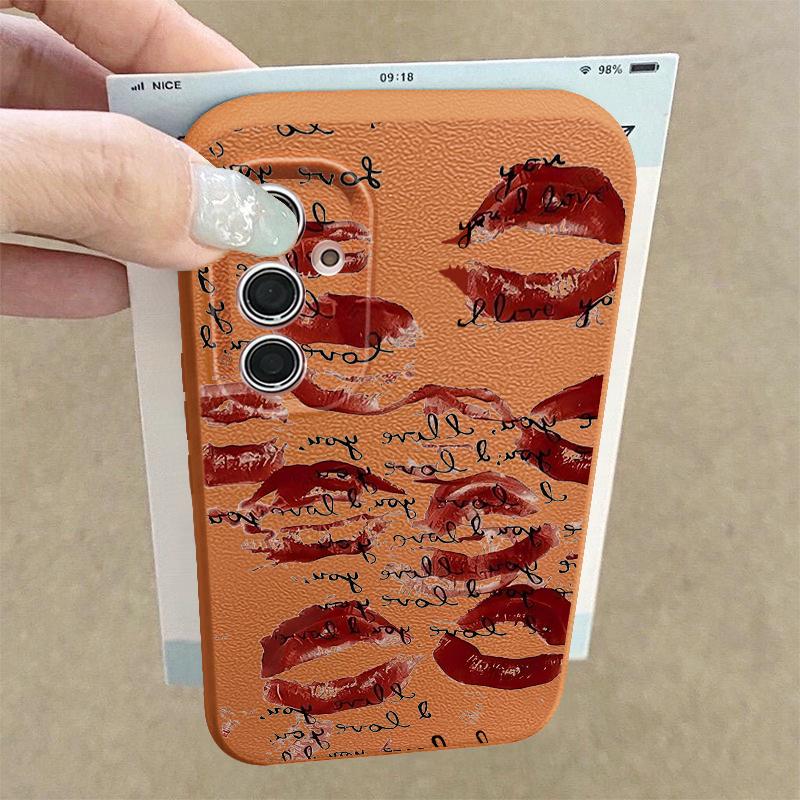 Cool Kiss Lips Print Case For Samsung A18 A57 A37 A17 A56 A36 A26 A16 A55 A35 A25 A15 A54 S21 FE S22 S23 S24 Plus S25 S26 Ultra Silicone Cover