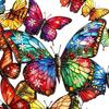 Stained Glass Butterfly Decals Christmas Window Sticker Style Removable Colorful Decal Waterproof Wall Static PVC Sticker for Home Living