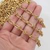 1M Stainless Steel Chunky Knot Chains DIY Hip Hop Chokers Men Necklaces Bracelets Findings Jewelry Making Accessories Supplies