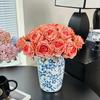 Fringed Rose Artificial Flowers, Silk Flowers, Rose Hand Bouquets, Artificial Flower Materials, Home Decoration, Wedding Shooting Props