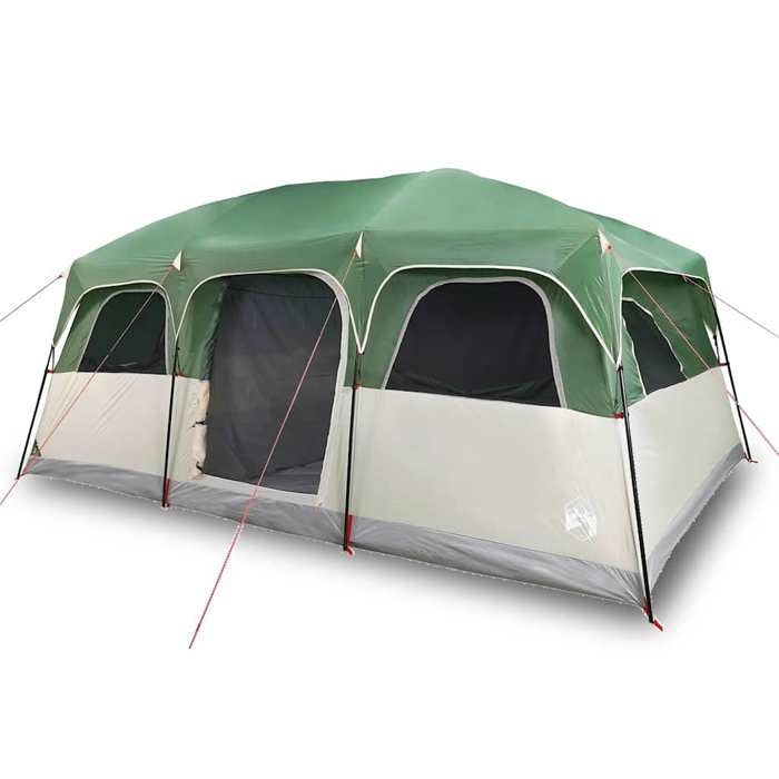 VidaXL Tente de cabine familiale 10 personnes vert imperméable, tente, abri de camping, abri de jardin, tente de camping 94539