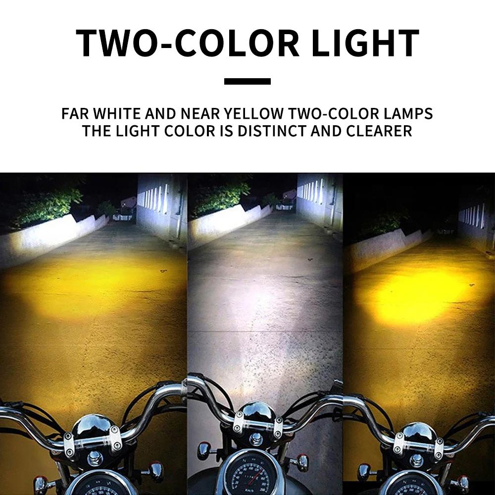 New Motorcycle Three Eye LED Spotlights, Electric Vehicle Modified Headlights, External Spotlights