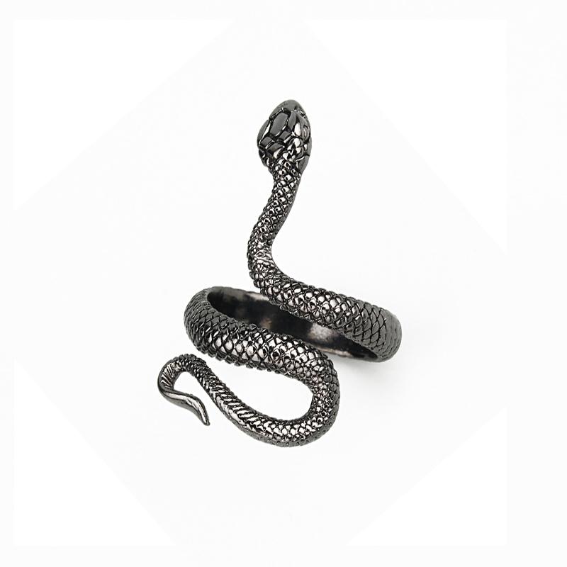 Elegant Golden Snake Ring Woman Girls Vintage Rings Men Popular Gothic Spirit Snake Ring Jewelry Gift Adjustable
