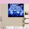 Exquisite Diy Painting Full Circular Tigers Butterfly With 3d Embroidery For Elegant Home Decor