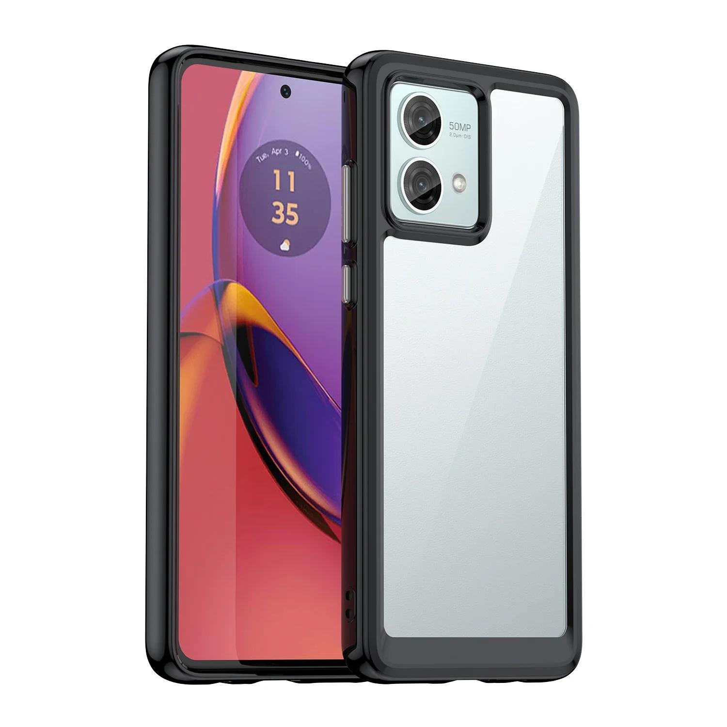 

Цветной чехол из ТПУ для Motorola G75 G55 G35 G85 E14 G04S G14 G24 G34 G54 G84 защитный чехол противоударный прозрачный корпус корпуса Funda For Moto G84