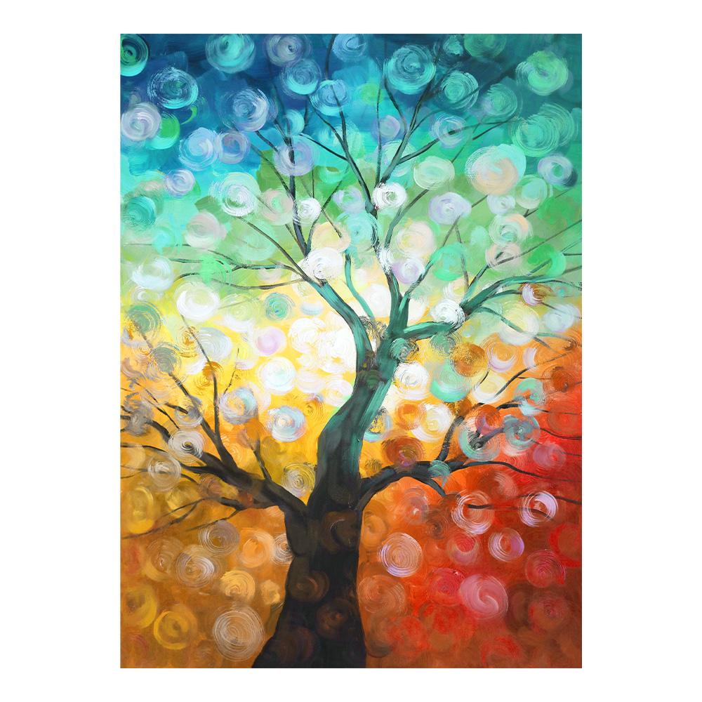 Colorful Abstract Flower Tree Landscape Poster and Prints, Canvas Painting, Wall Art for Living Room, Home Decor