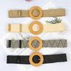 Waist Weave Rope Round Buckle Square Buckle Women Single Loop Waist Gift Belt