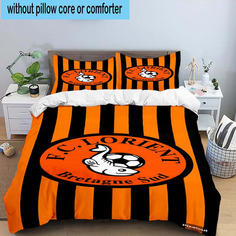 3PCS Lori-ent Football Club Bedding Set,Including 1pc Duvet Cover And 2pcs Pillowcases Perfect for Bedroom, Dormitory, Fan Christmas gift