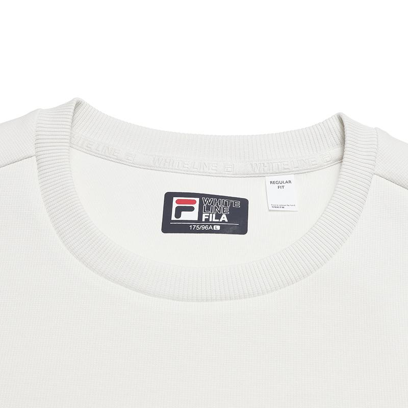 Fila White Simple Classic Casual Retro Sports Versatile Comfortable Crew Neck Pullover Sweatshirt Men Sweatshirt Steam-Grey F11M613201FGY
