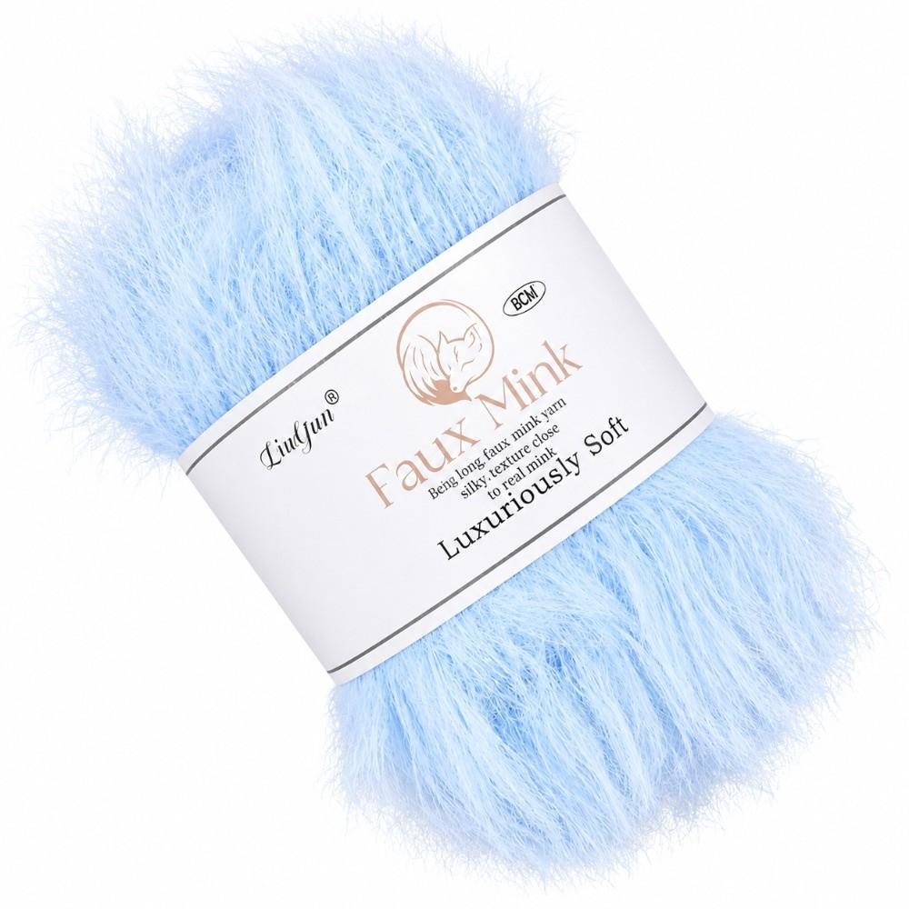 50g Hand-Mixed Faux Fur Yarn 8cm Long Woolen Yarn Mink Yarn  Handmade Sweater Shawl Scarf Woven Hat