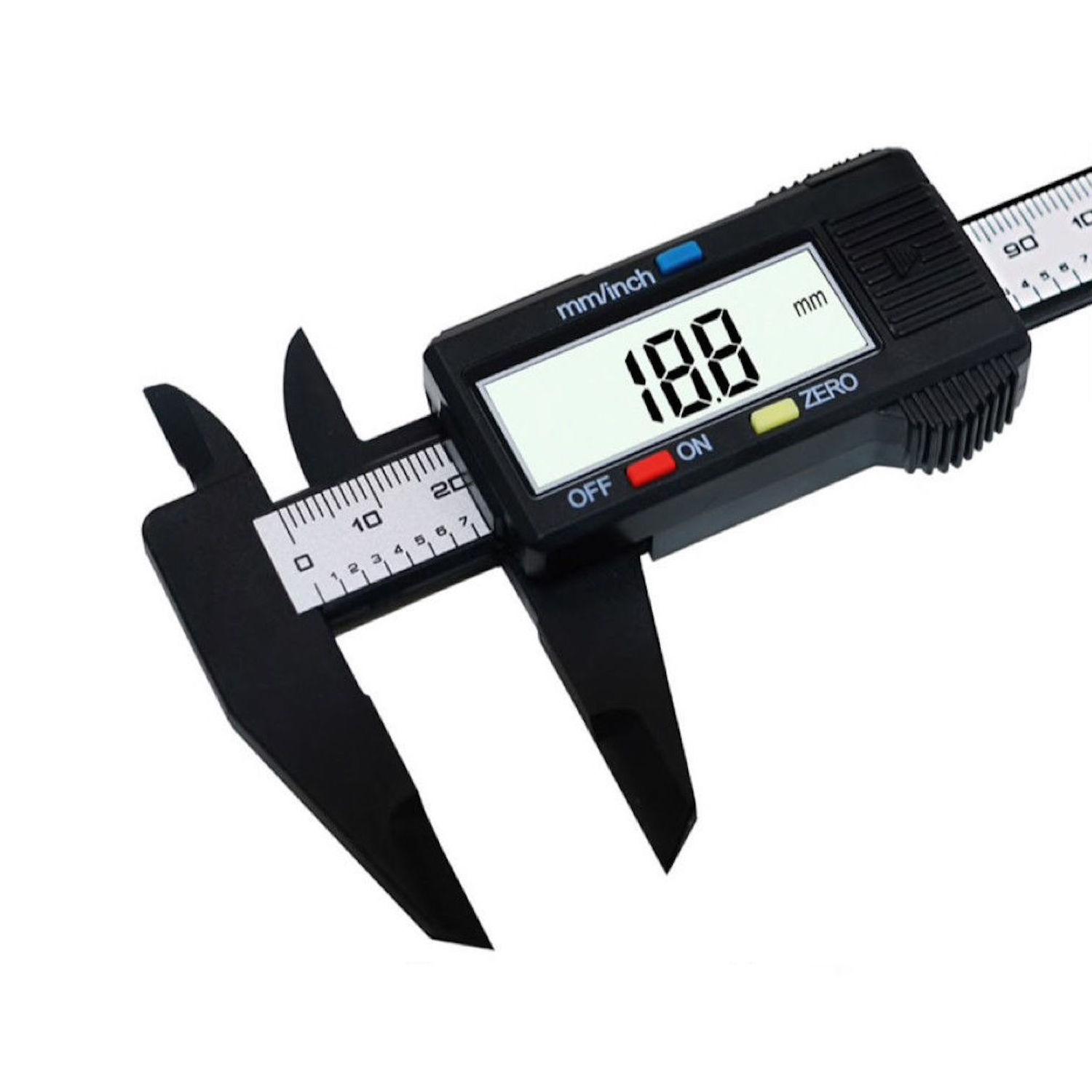 150mm 6Inches LCD Digital Electronic Gauge Stainless Steel Vernier Caliper Micrometer Black Cool black #1