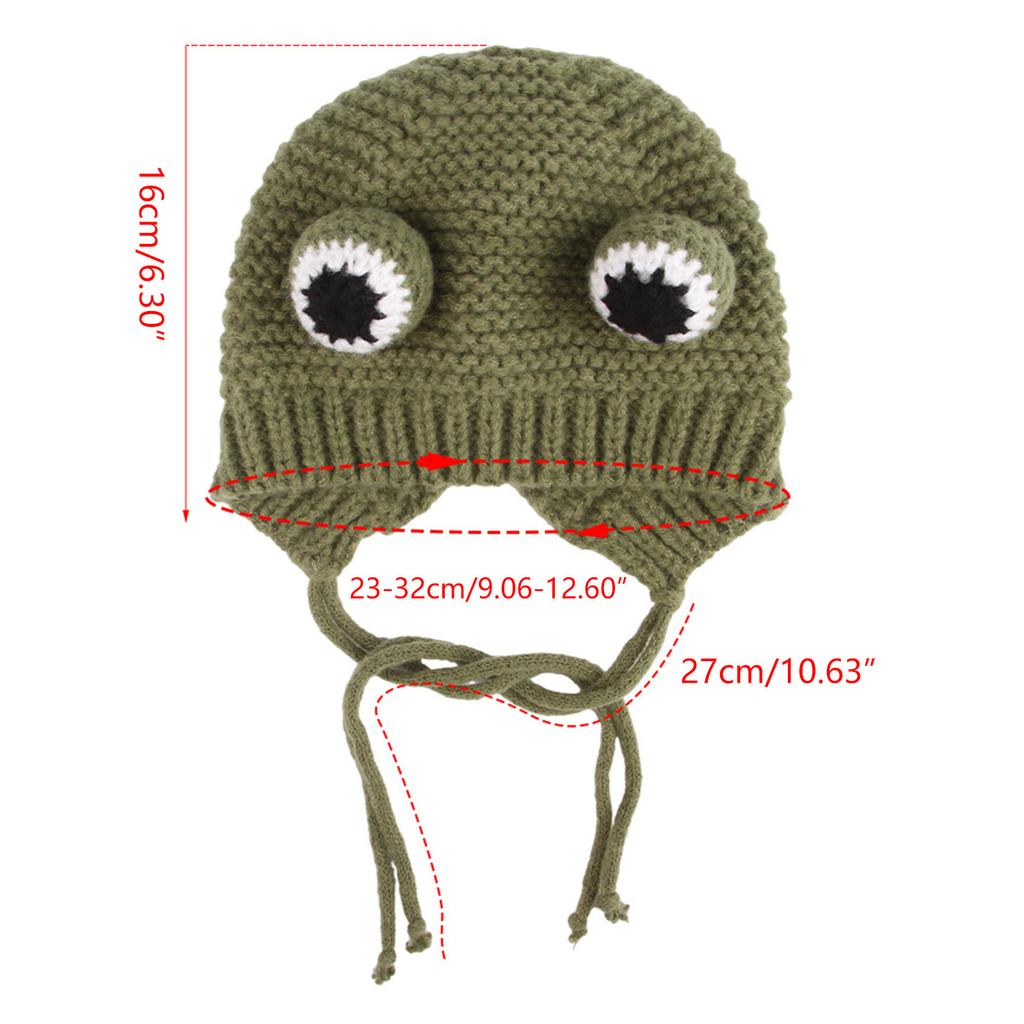 Funny Knitting Hat for Small Dogs Cartoon 3D Big Eyes Puppy Costume Hat Lovely Tiny Top Hat Headgear Cap for Teddydogs