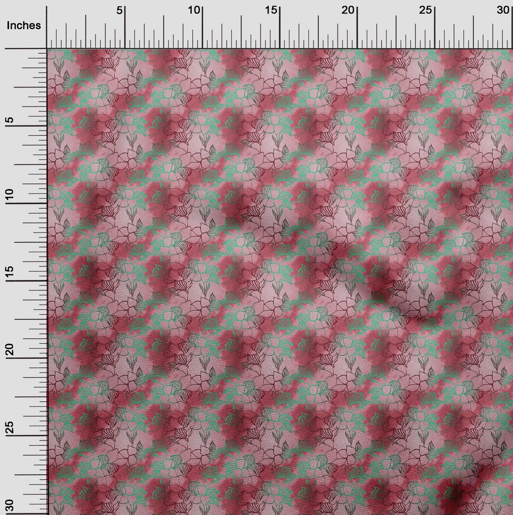 oneOone Cotton Flex Pear Green Fabric Leaves Craft Projects Decor Fabric Printed By The Yard 40 Inch