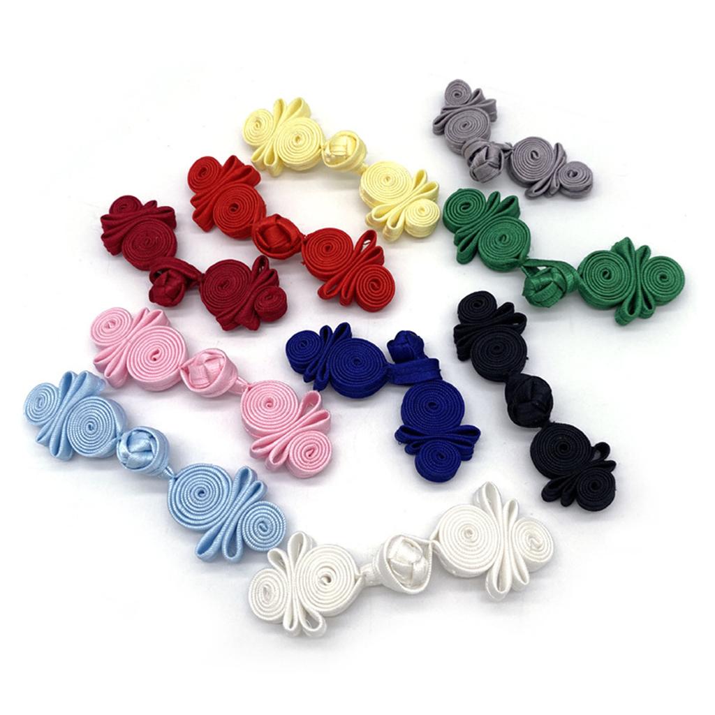 1 paio di chiusure da cucito colorate regolabili con bottoni tradizionali cinesi Perfetto per maglione, sciarpa, cardigan