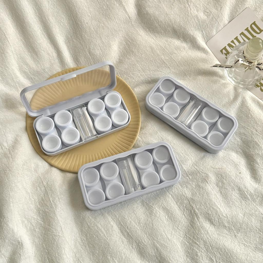 4 Pair Contact Lens Case Contact Lens Storage Box Portable Travel Contact Lenses Case Soak Container Lenses Box for Beauty Pupil