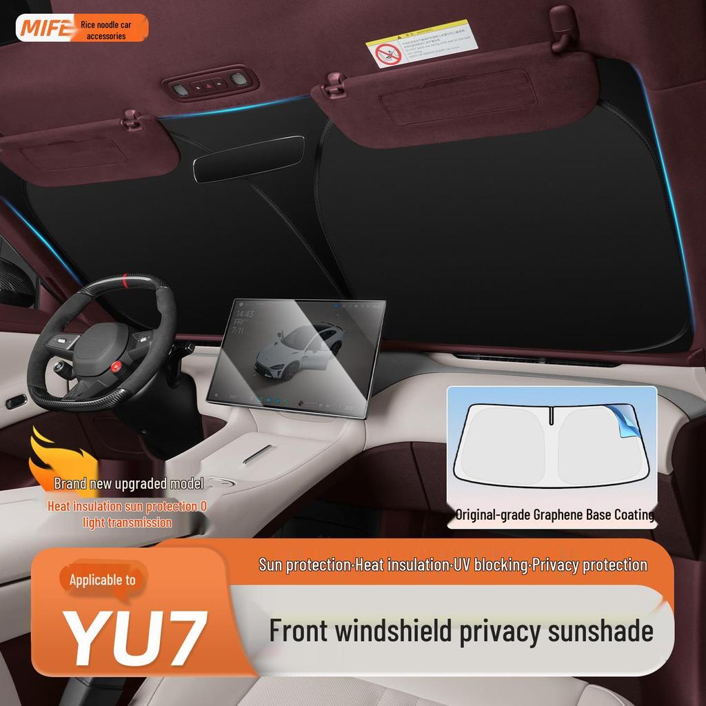 Sunshade for Xiaomi YU7/SU7 Windshield: Heat Insulation Sunroof Blocker & Light Blocking Curtain Accessories