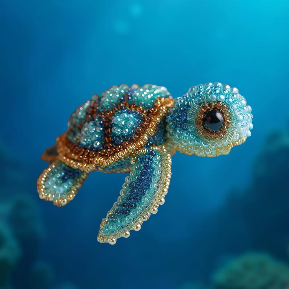 Kreativní sada na korálkování s chobotnicí pro začátečníky Sada na korálkovou výšivku Roztomilá mořská zvířata Želvy Velryby Žraloci Mořští koníci Umění a řemesla