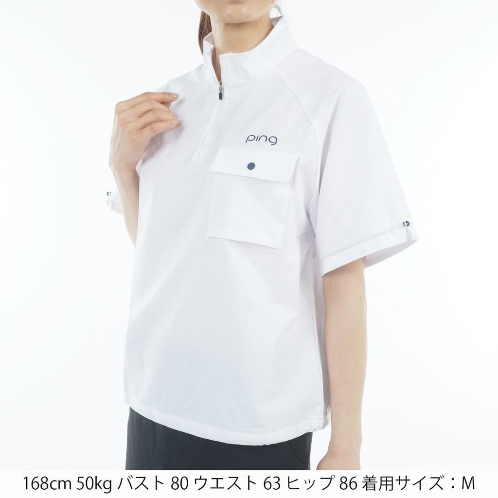 Kurzarm-Hochhals-Shirt Golf-Unterwäsche S [Pin Apparel] Damen (Halbreißverschluss/Schnelltrocknend) / / 622-5167300 030_Weiß