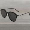 Black Steel Round Fashion Sunglasses PVC Design