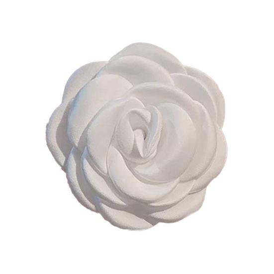 3D Brož s designem látkové květiny, klip na límec, květ kamélie, klopa, všestranné nošení, módní doplněk