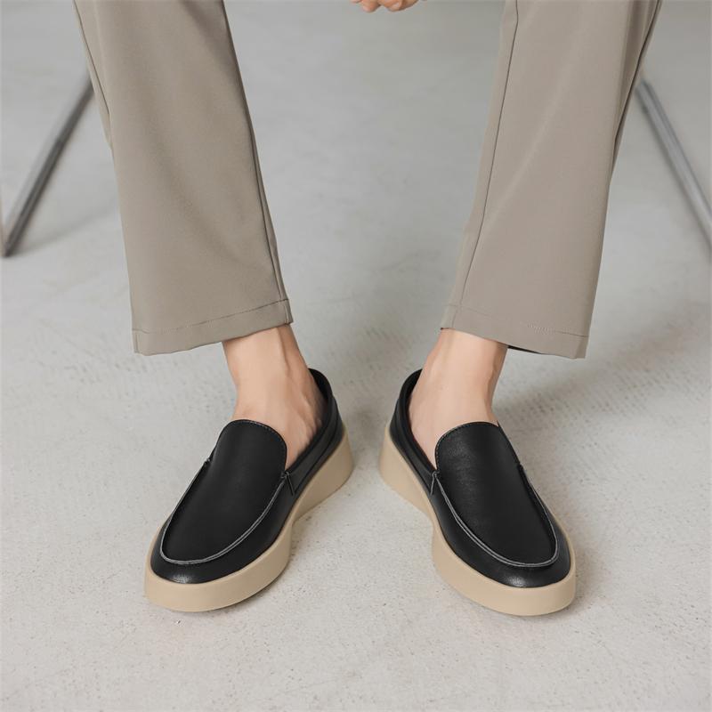 Fashion 2025 New Male Comfortable Loafers Leather Fashion Walking Shoes Men All-match Male Driving Shoes Handmade Men's Non-Slip Flats