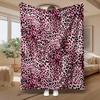 Pink Leopard Print, for Her, Blanket, Bold Animal Pattern, Home Decor, Soft Cozy Multi-Purpose Gift