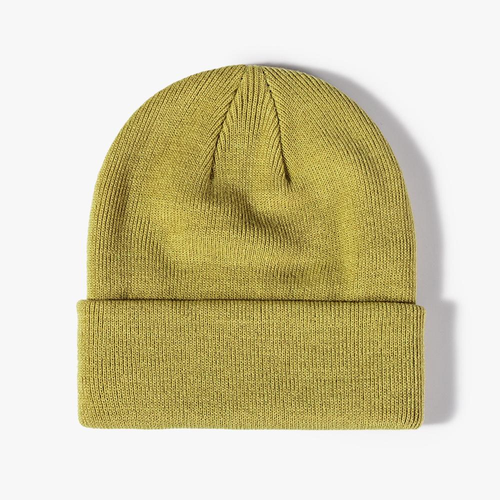 Knitted Beanie Cap Winter Accessories Multicolored Beanies Custom Embroidery Acrylic Fashion Skullies Hats Winter Knitted Hat
